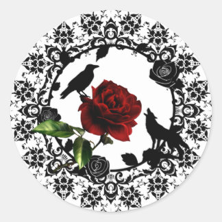 Raven Wolf Gotische Stickers