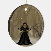 Raven Wood Kerstmis Keramisch Ornament (Links)