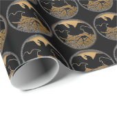 Raven Wrapping Paper Native Raven Kerstpaper Cadeaupapier (Rol Hoek)