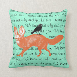 Raven zit op de vos kussen