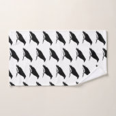 Raven Zwarte Vogel Halloween Schilderij Badhanddoe Bad Handdoek (Handdoek)
