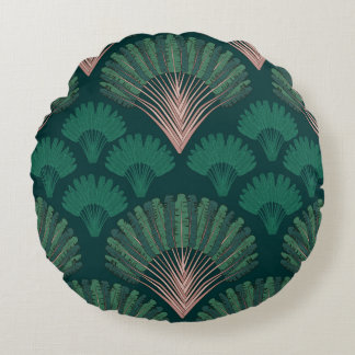 Ravenala madagascariensis seamless pattern. Vintag Rond Kussen