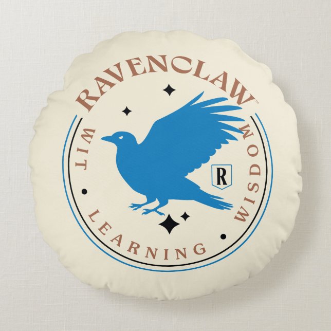 RAVENCLAW™ Blue Eagle House Pride Badge Rond Kussen (Voorkant)