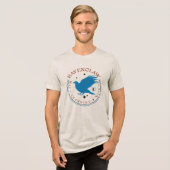 RAVENCLAW™ Blue Eagle House Pride Badge Tri-Blend Shirt (Voorkant volledig)