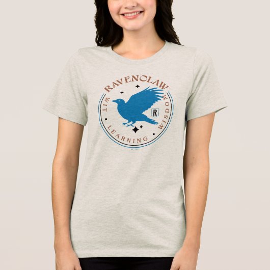 RAVENCLAW™ Blue Eagle House Pride Badge Tri-Blend Shirt (Voorkant)