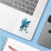 RAVENCLAW™ Crosshatched Embleem Sticker (Laptop met iPhone)