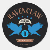 RAVENCLAW™ House Double Eagle Diadeem Graphic Ronde Sticker (Voorkant)