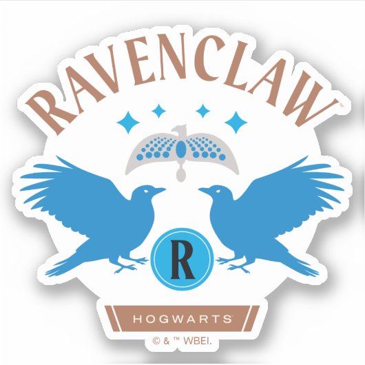 RAVENCLAW™ House Double Eagle Diadeem Graphic Sticker (Voorkant)