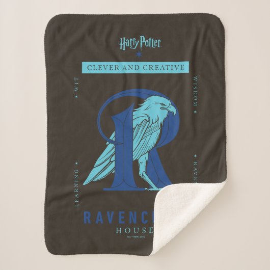 RAVENCLAW™ Huis Slim en Creatief Sherpa Deken (Voorkant)
