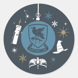 RAVENCLAW™ Kerstbal Grafisch Ronde Sticker