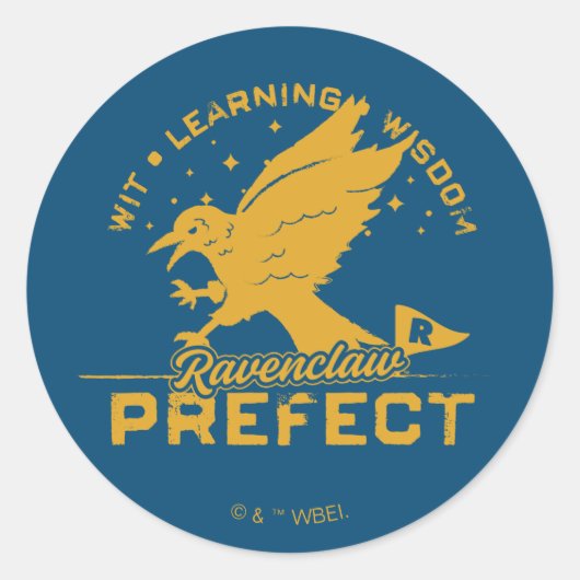 RAVENCLAW™ Prefect-badge Ronde Sticker (Voorkant)