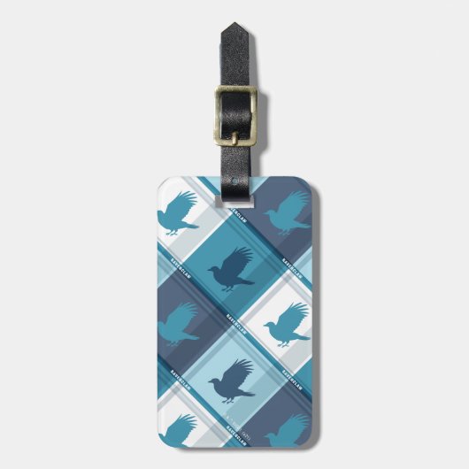 RAVENCLAW™ Tartan Patroon Bagagelabel (Voorkant verticaal)