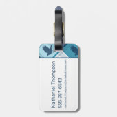 RAVENCLAW™ Tartan Patroon Bagagelabel (Achterkant verticaal)