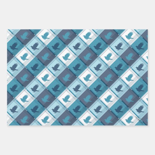 RAVENCLAW™ Tartan Patroon Inpakpapier Vel (Voorkant)