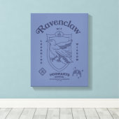 RAVENCLAW™ Wit Learning Wisdom Crest Canvas Afdruk (Insitu (Houten vloer))