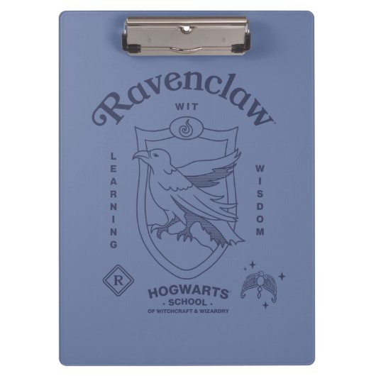 RAVENCLAW™ Wit Learning Wisdom Crest Klembord (Voorkant)