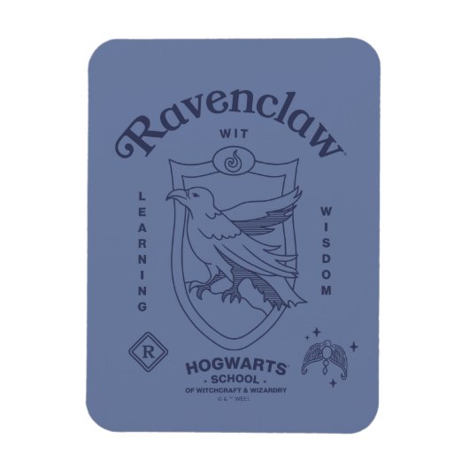RAVENCLAW™ Wit Learning Wisdom Crest Magneet (Verticaal)