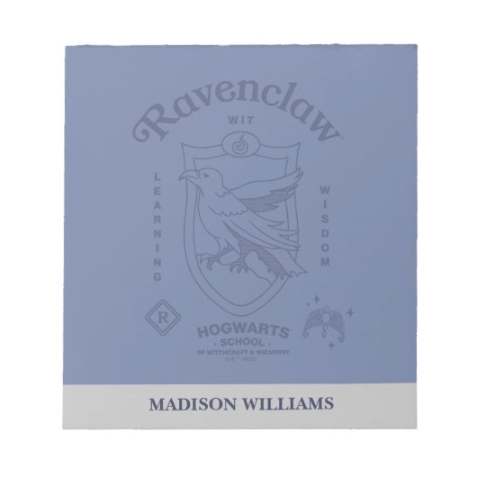 RAVENCLAW™ Wit Learning Wisdom Crest Notitieblok (Voorkant)