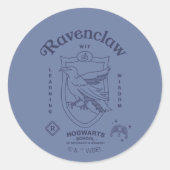 RAVENCLAW™ Wit Learning Wisdom Crest Ronde Sticker (Voorkant)