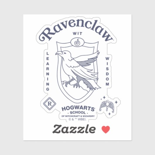RAVENCLAW™ Wit Learning Wisdom Crest Sticker (Vel)