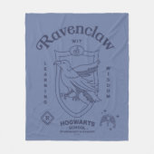 RAVENCLAW™ Wit Leerwijs Kennis Crest Fleece Deken (Voorkant)