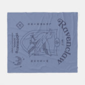 RAVENCLAW™ Wit Leerwijs Kennis Crest Fleece Deken (Voorkant (Horizontaal))