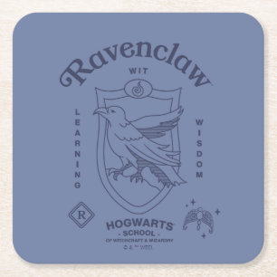 RAVENCLAW™ Wit Leerwijsheid Crest Kartonnen Onderzetters