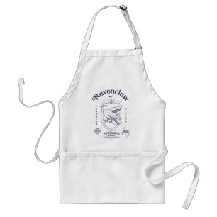 RAVENCLAW™ Wit Leren Wijsheid Borduurwerk Standaard Schort