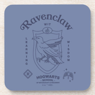 RAVENCLAW™ Wit Leren Wijsheid Crest Bier Onderzetter