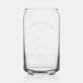 RAVENCLAW™ Wit Leren Wijsheid Crest Blikvorm Glas (Achterkant)