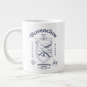 RAVENCLAW™ Wit Leren Wijsheid Crest Grote Koffiekop