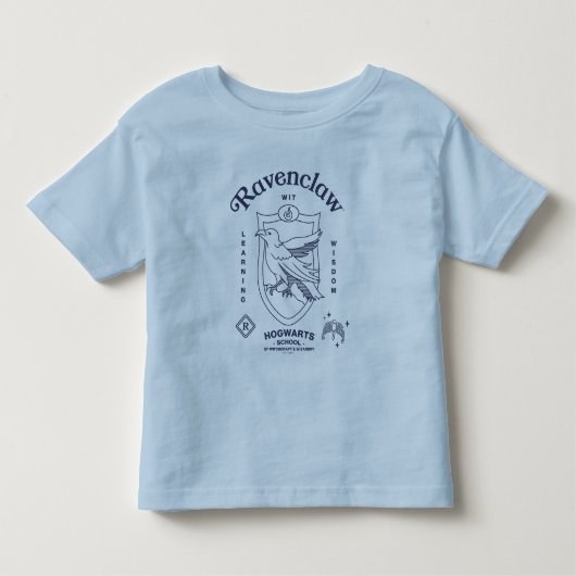RAVENCLAW™ Wit Leren Wijsheid Crest Kinder Shirts (Voorkant)