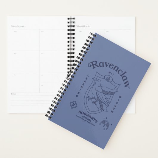 RAVENCLAW™ Wit Leren Wijsheid Crest Planner (Display)