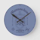 RAVENCLAW™ Wit Leren Wijsheid Crest Ronde Klok (Voorkant)