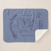 RAVENCLAW™ Wit Leren Wijsheid Crest Sherpa Deken (Voorkant (horizontaal))