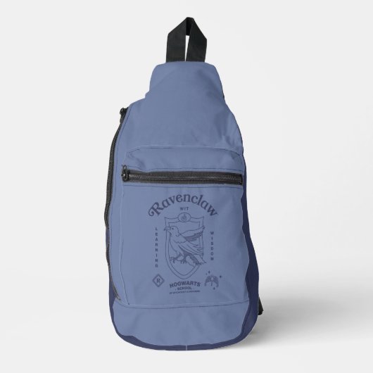 RAVENCLAW™ Wit Leren Wijsheid Crest Sling Bag (Voorkant)
