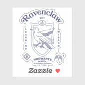 RAVENCLAW™ Wit Leren Wijsheid Crest Sticker (Vel)