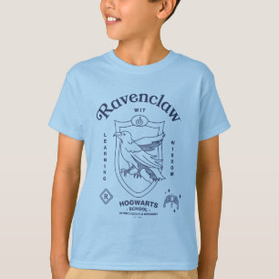 RAVENCLAW™ Wit Leren Wijsheid Crest T-shirt