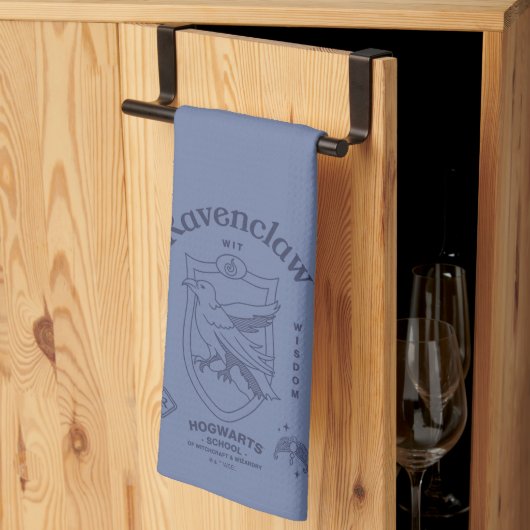 RAVENCLAW™ Wit Leren Wijsheid Crest Theedoek (Derde Gevouwen)
