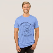 RAVENCLAW™ Wit Leren Wijsheid Crest Tri-Blend Shirt (Voorkant volledig)