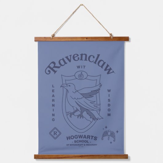 RAVENCLAW™ Witte Leercrest met Wijsheid Hangend Wandkleed (Voorkant)