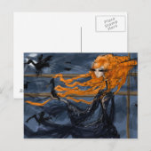 Ravendans: duistere gotische surrealistische kunst briefkaart (Voorkant / Achterkant)