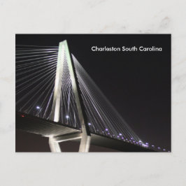 Ravenel Bridge at Night, Charleston SC, briefkaart