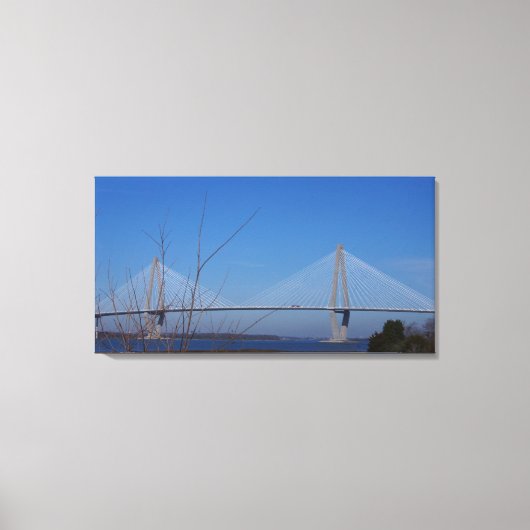 Ravenel Bridge, Charleston, SC Canvas Afdruk (Voorkant)