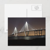 Ravenel Bridge 's nachts Briefkaart (Voorkant / Achterkant)