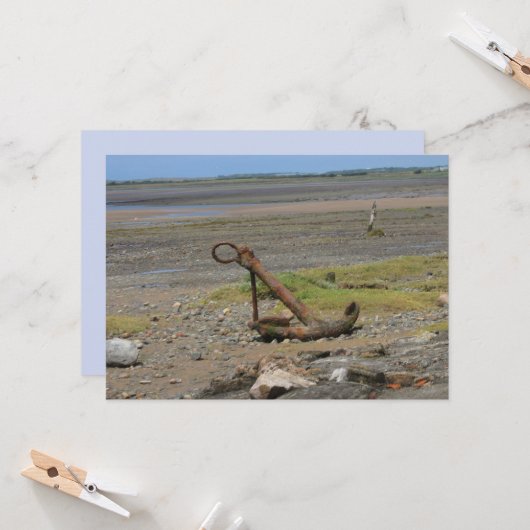 Ravenglass Harbour - Lake District Flat Card Kaart (Voorkant / Achterkant in situ)