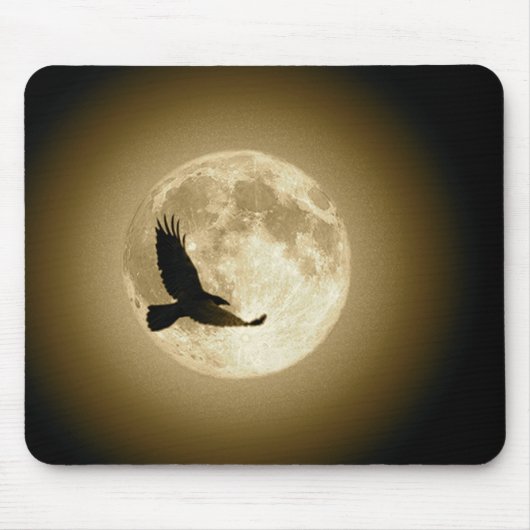 RavenMoonFlight Mousepad (Sepia) Muismat (Voorkant)