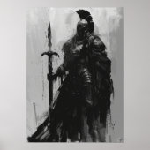 Ravenn Warrior in Heavy Black Bord Armor Poster (Voorkant)