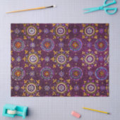 RAVENNA BYZANTIJNSE MOZAÏEK PAARSE BLAUWE STERRENN TISSUEPAPIER (Craft)