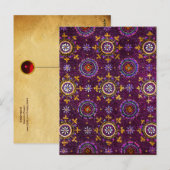 RAVENNA BYZANTIJNSE MOZAÏEKEN,STER,PAARSE STERRENH BRIEFKAART (Voorkant / Achterkant)